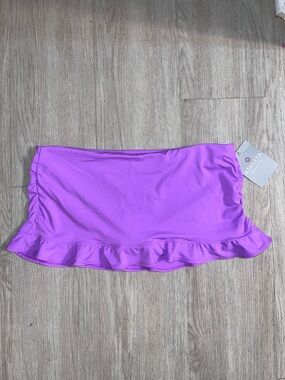 Athleta Purple Ruffle Swim Skirt